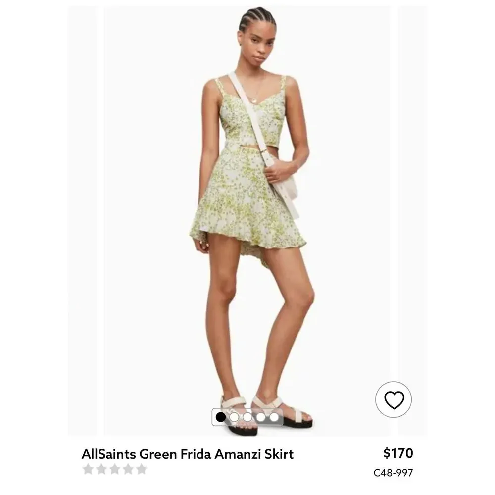 NWT! All Saints Frida Floral Bloomcore Amanzi Printed Skirt - Size 10